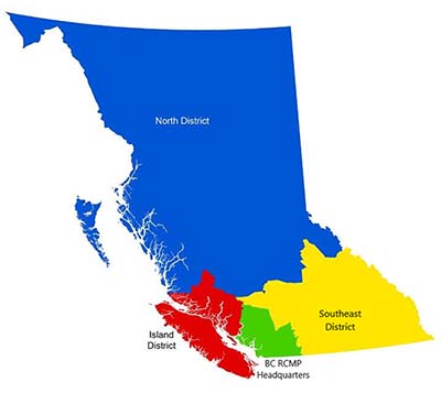 map of BC with district borders